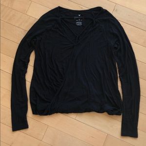 Super Cute Black Long Sleeve Top